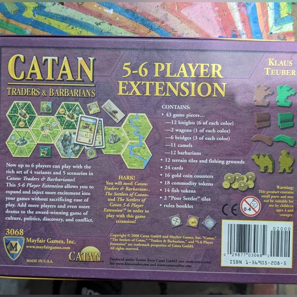 Settlers of Catan | Traders & Barbarians |  5-6 Player Expansion Set # 3078 - Picture 2 of 2